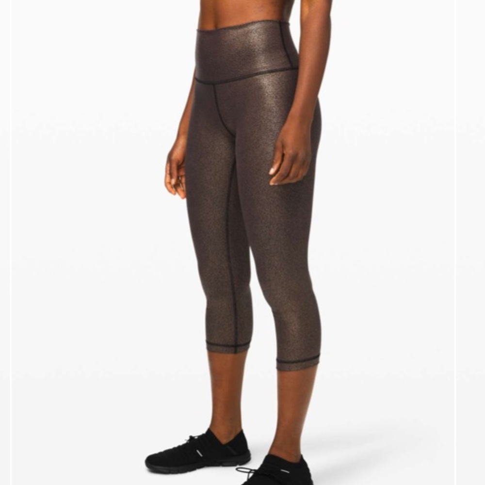 Lululemon Wunder Under Crop High-Rise Foil 21”